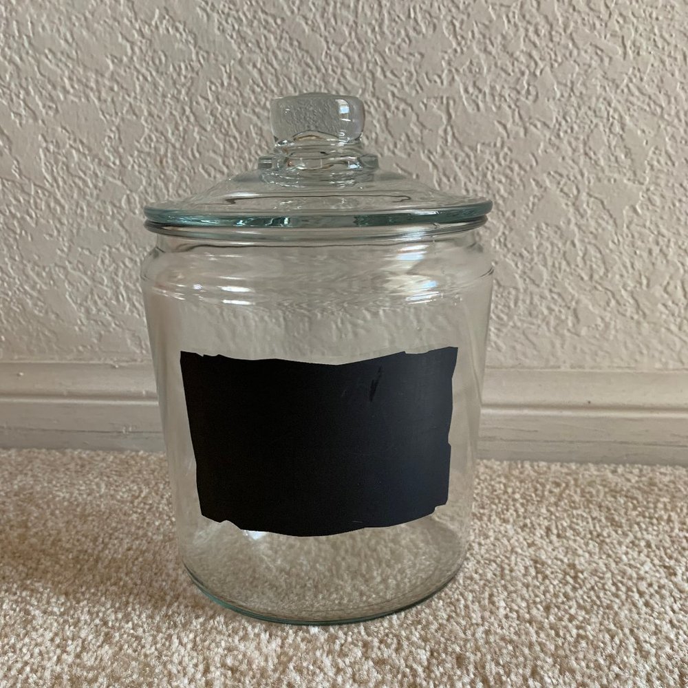 Glass Chalkboard Jar